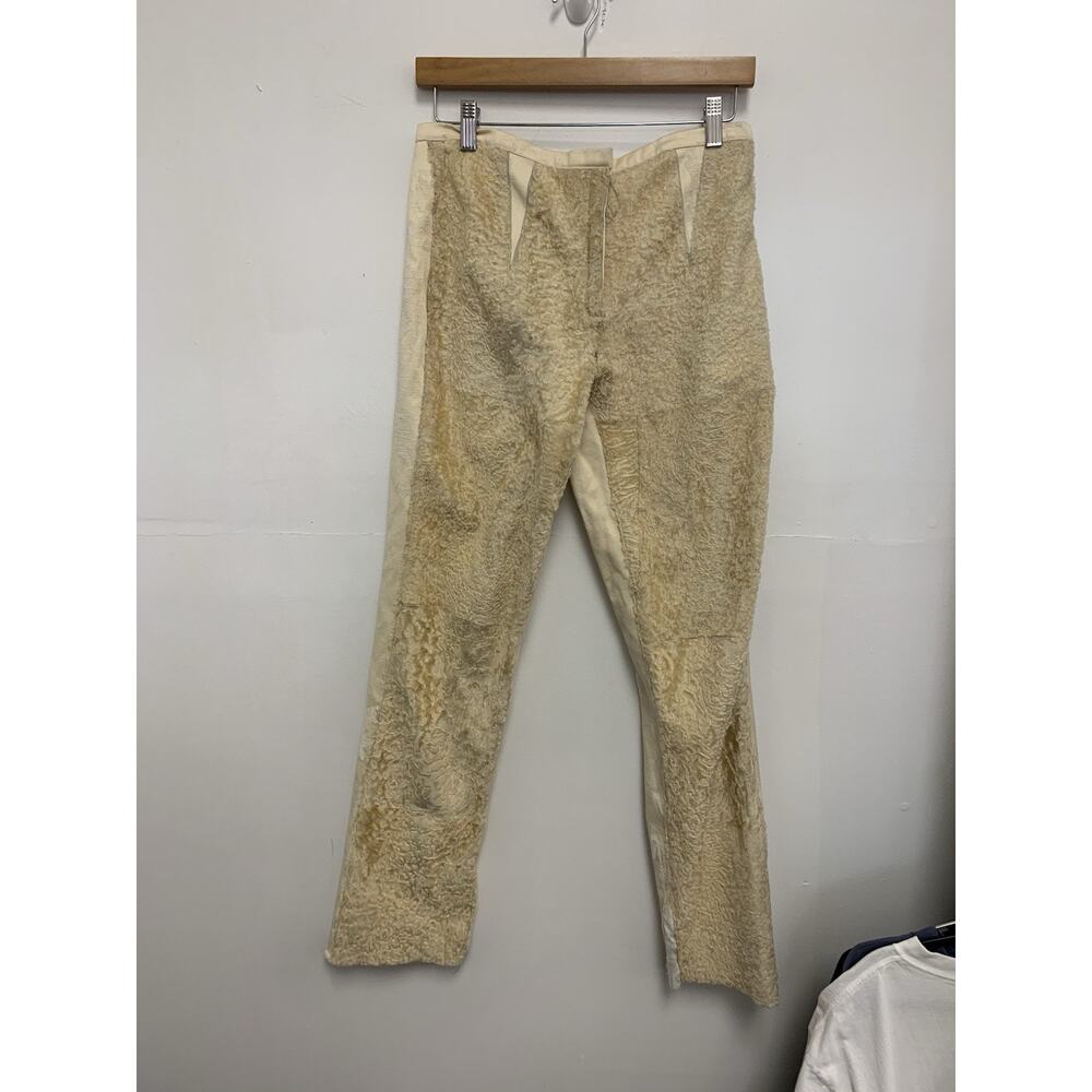 Vintage Low Rise FENDI Faux Fur Pants Size 42